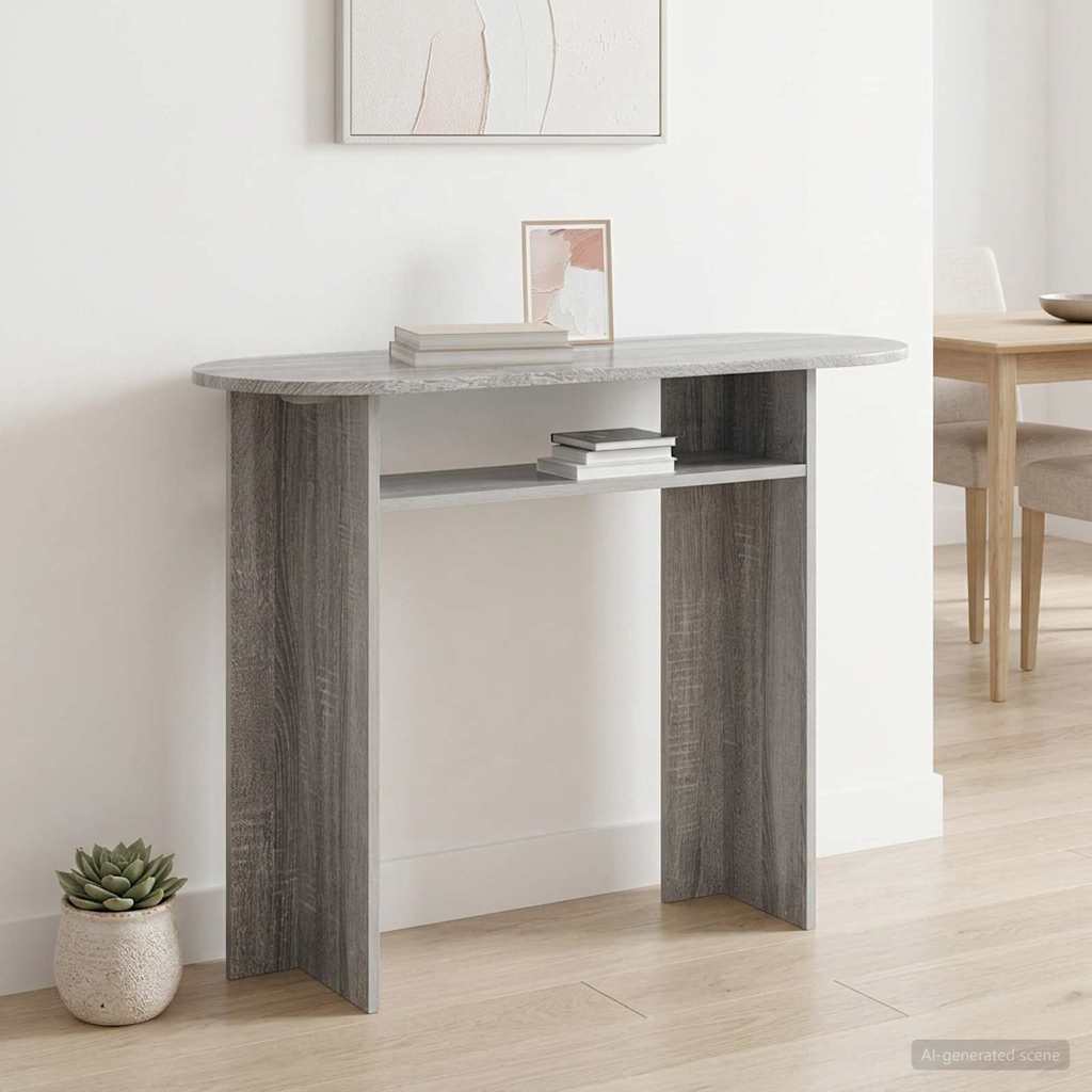 Konzolna stolica s pohranom Siva sonoma 100 x 39,5 x 75 cm