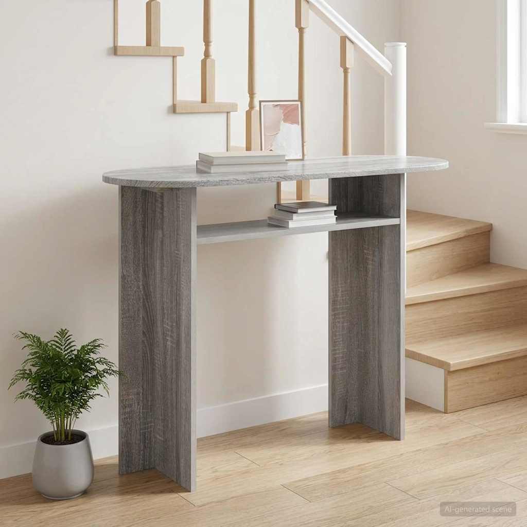 Konzolna stolica s pohranom Siva sonoma 100 x 39,5 x 75 cm