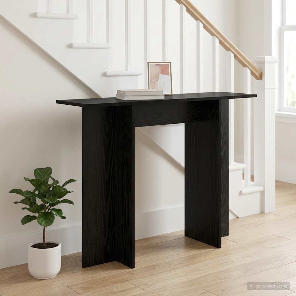 Konzolni stol Crni hrast 100 x 30 x 75 cm Konstruirano drvo