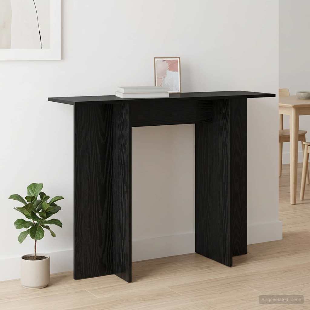 Konzolni stol Crni hrast 100 x 30 x 75 cm Konstruirano drvo