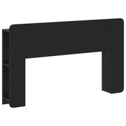 Glava kreveta s ormarićem s pohranom Crna 135 x 18,5 x 80 cm