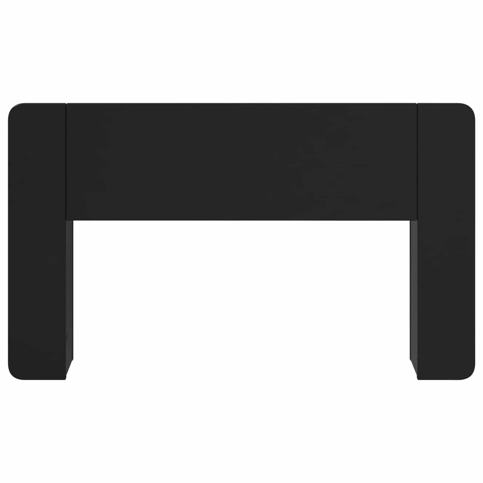 Glava kreveta s ormarićem s pohranom Crna 135 x 18,5 x 80 cm