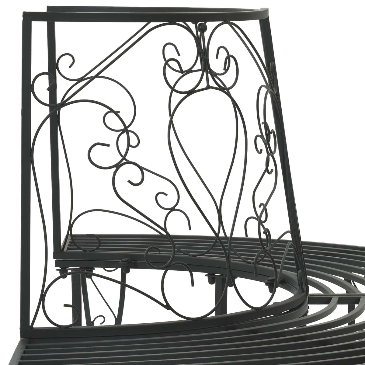 Klupa pod drvetom 4-Broj sjedala 160 x 80 x 89 cm Čelik Crna