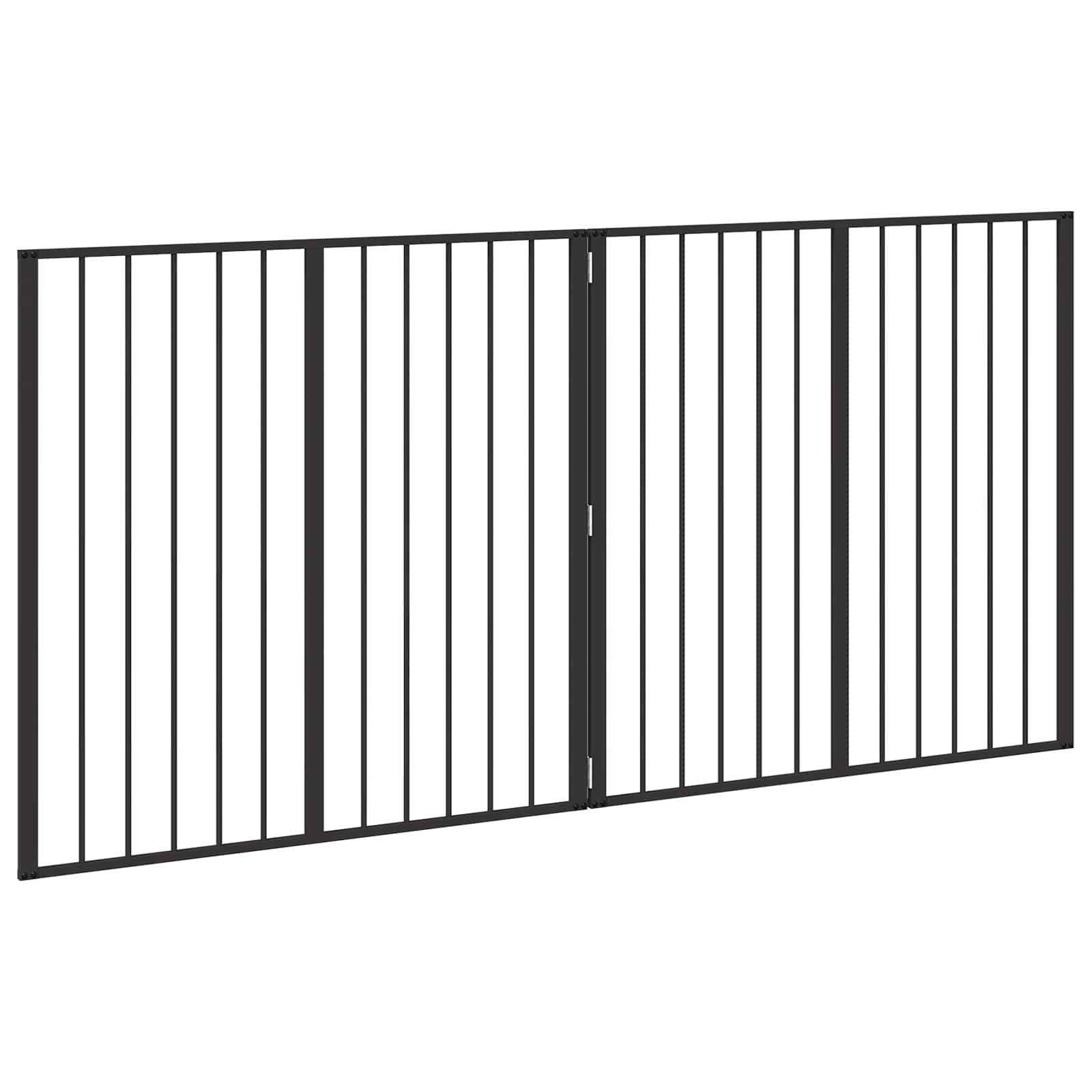 Vrata za pse 2 pcs Crna 100 x 100 cm Cinkani čelik