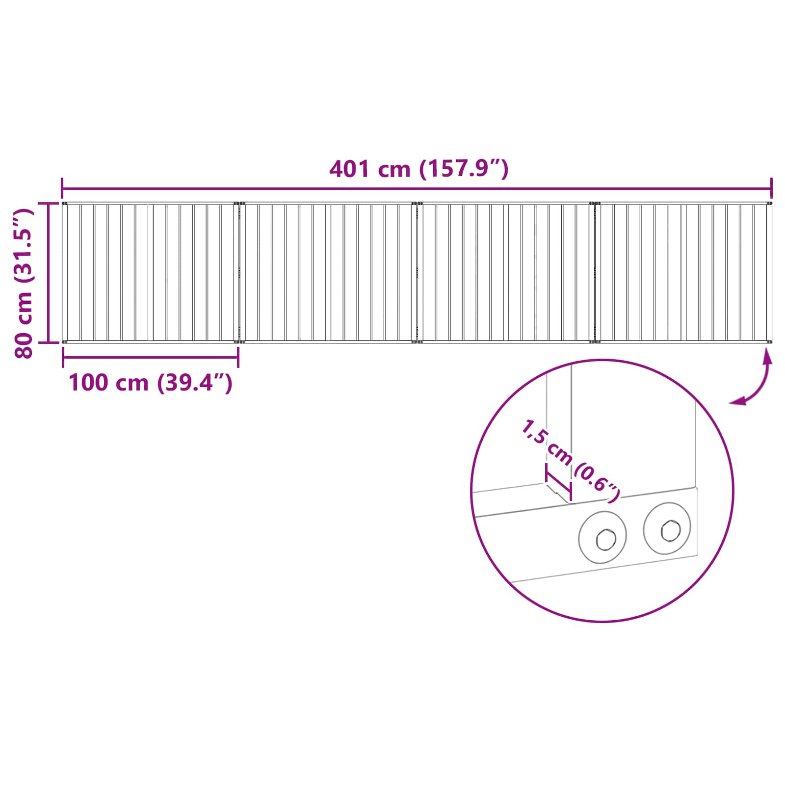 Vrata za pse 4 pcs Crna 100 x 80 cm Cinkani čelik