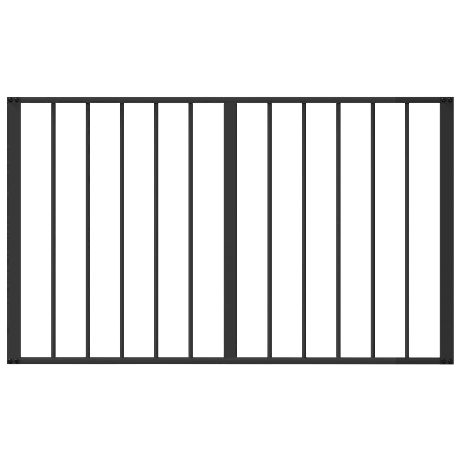Vrata za pse 6 pcs Crna 100 x 60 cm Cinkani čelik