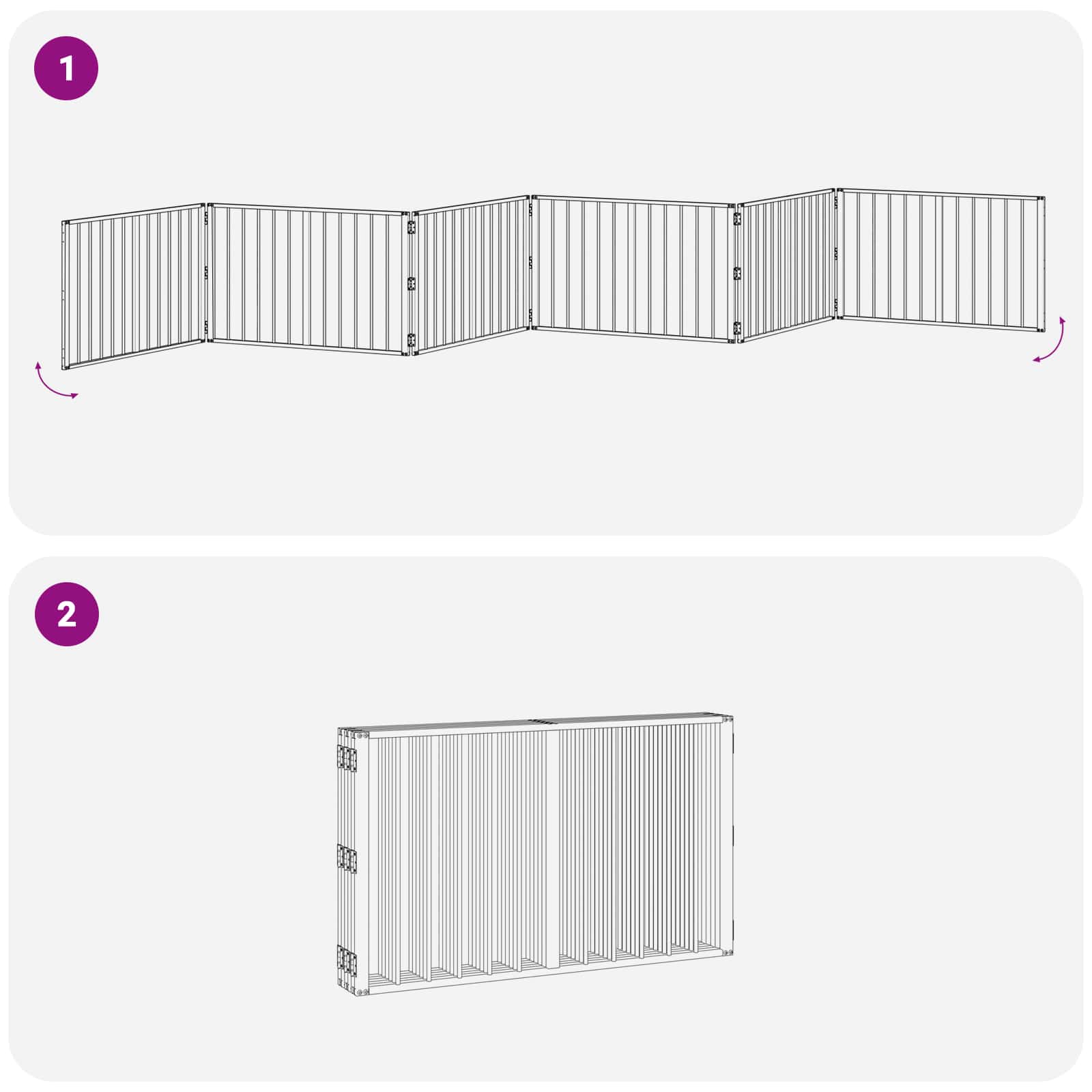 Vrata za pse 6 pcs Crna 100 x 60 cm Cinkani čelik