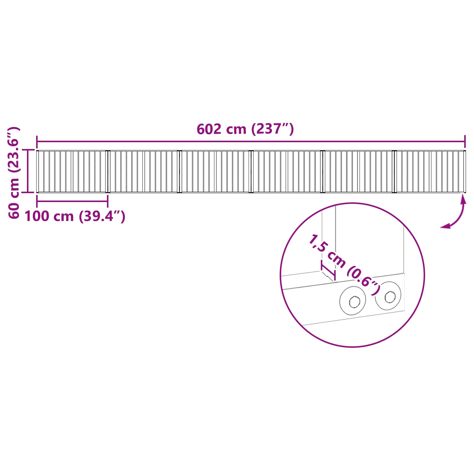 Vrata za pse 6 pcs Crna 100 x 60 cm Cinkani čelik