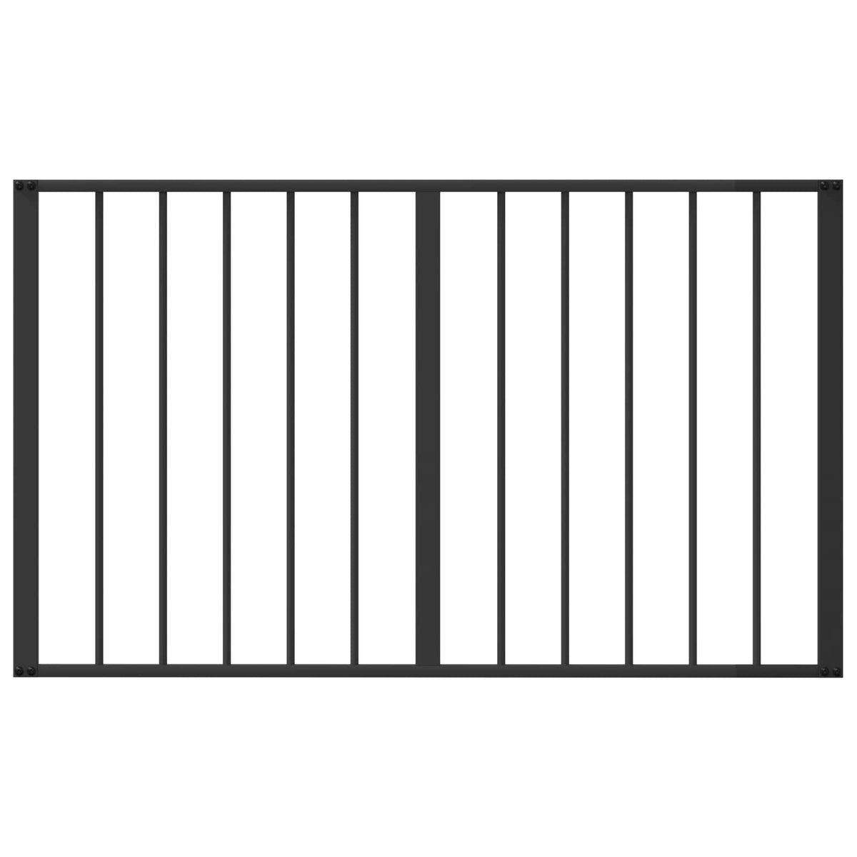 Vrata za pse 8 pcs Crna 100 x 60 cm Cinkani čelik