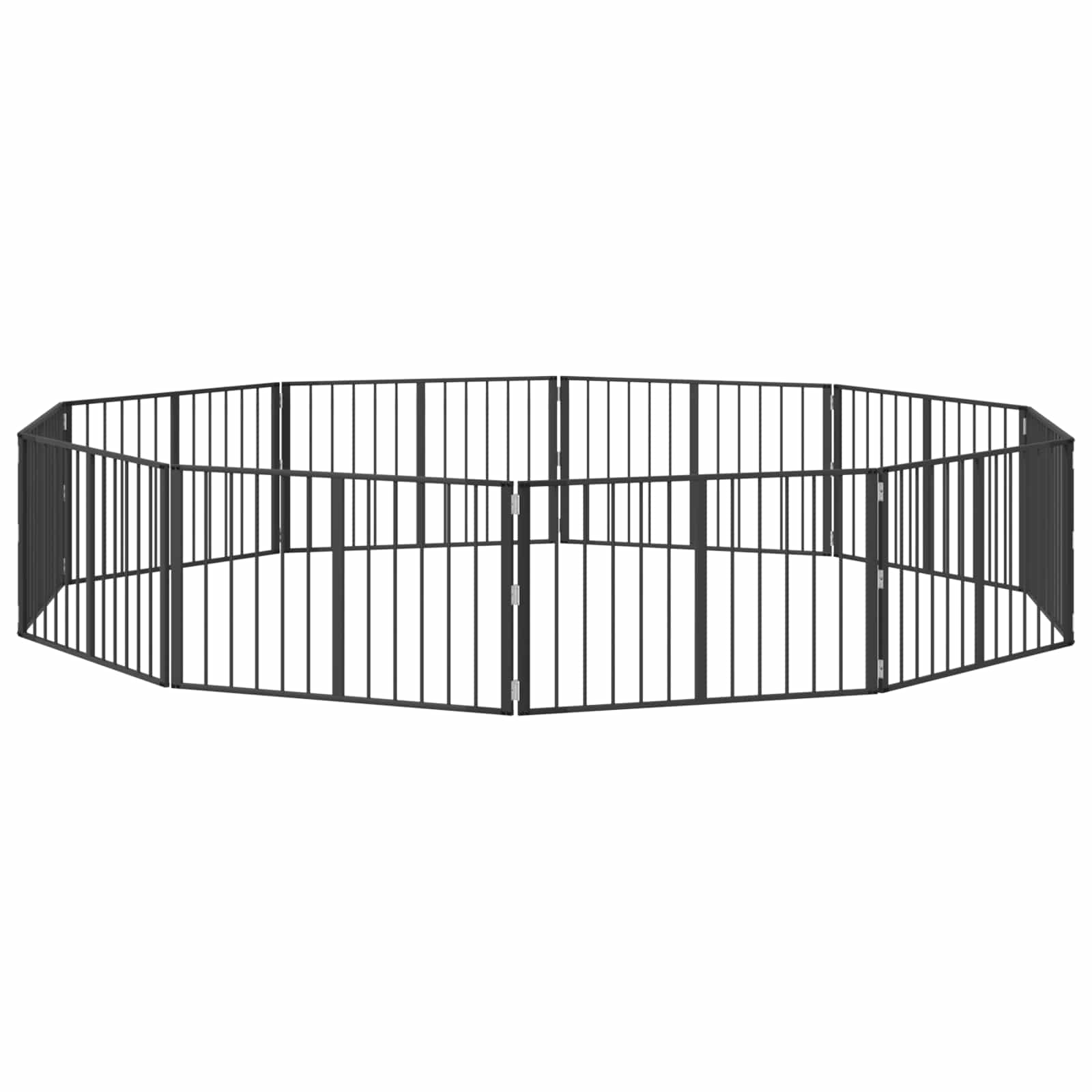 Vrata za pse 10 pcs Crna 100 x 60 cm Cinkani čelik