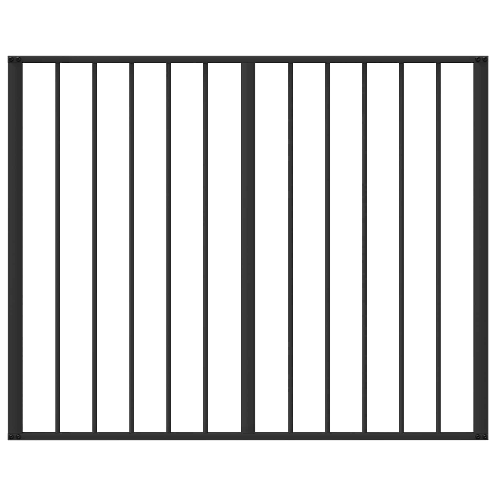 Vrata za pse 10 pcs Crna 100 x 60 cm Cinkani čelik