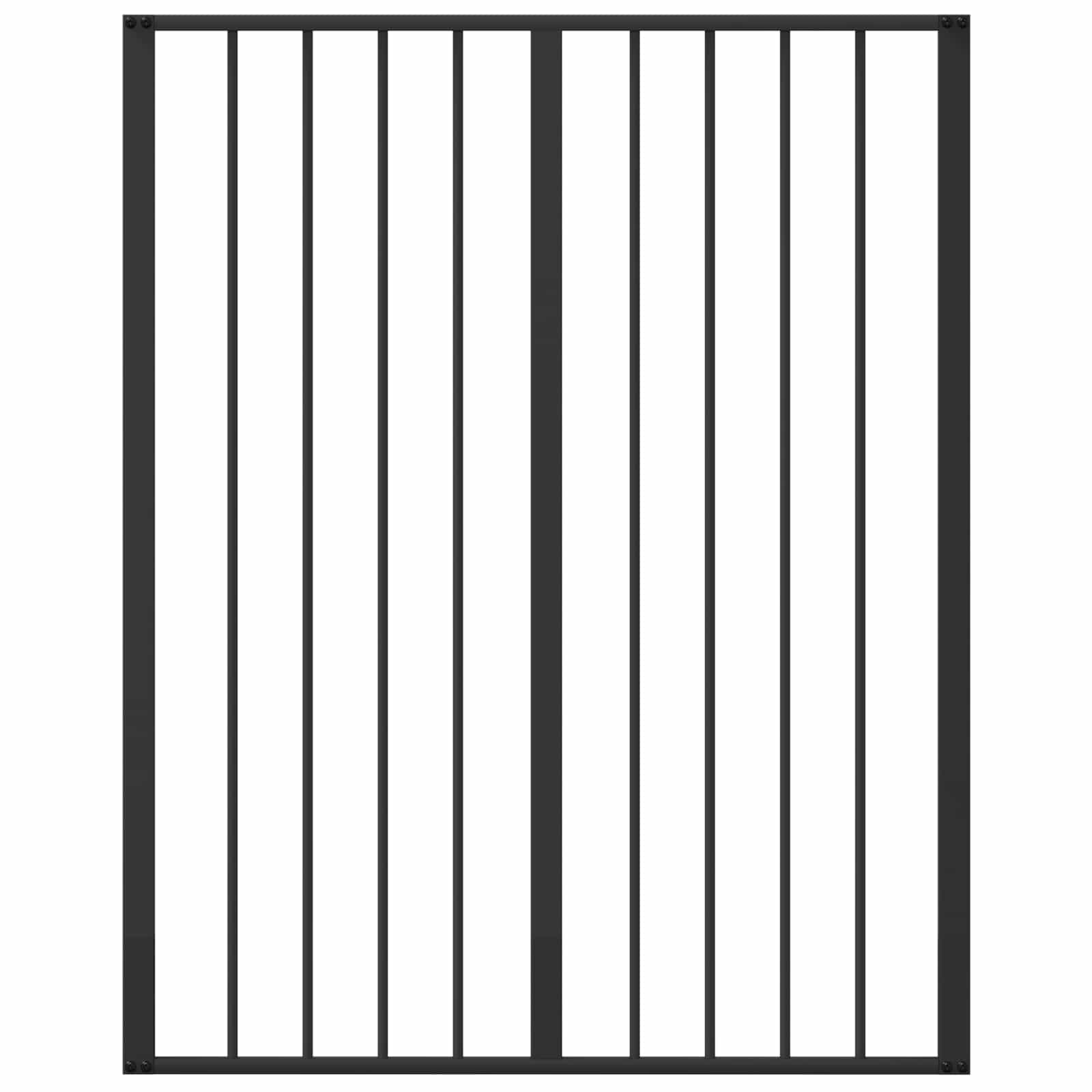 Vrata za pse 6 pcs Crna 80 x 100 cm Cinkani čelik