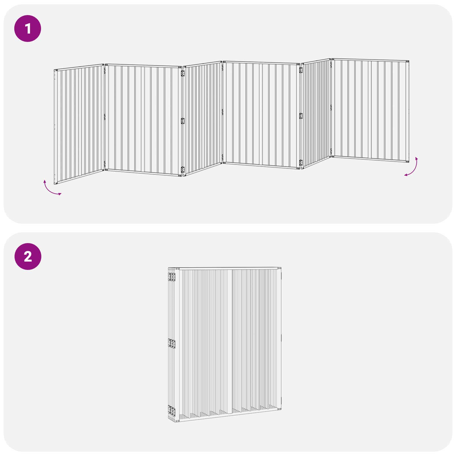 Vrata za pse 6 pcs Crna 80 x 100 cm Cinkani čelik
