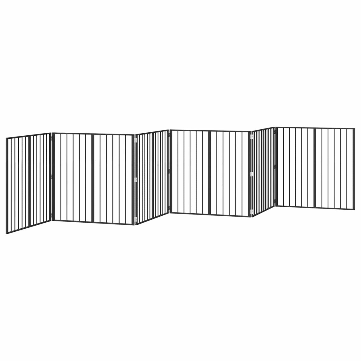 Vrata za pse 6 pcs Crna 80 x 80 cm Cinkani čelik