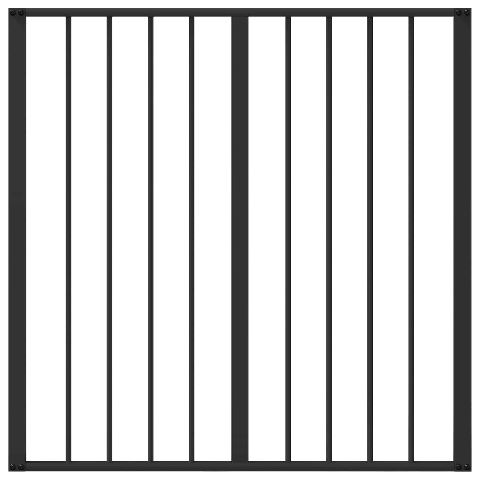 Vrata za pse 6 pcs Crna 80 x 80 cm Cinkani čelik