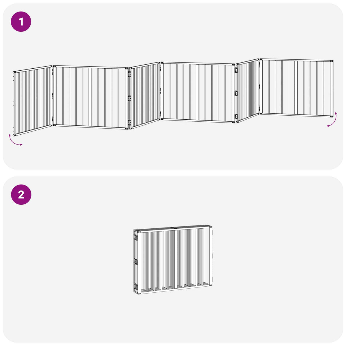 Vrata za pse 6 pcs Crna 80 x 60 cm Cinkani čelik