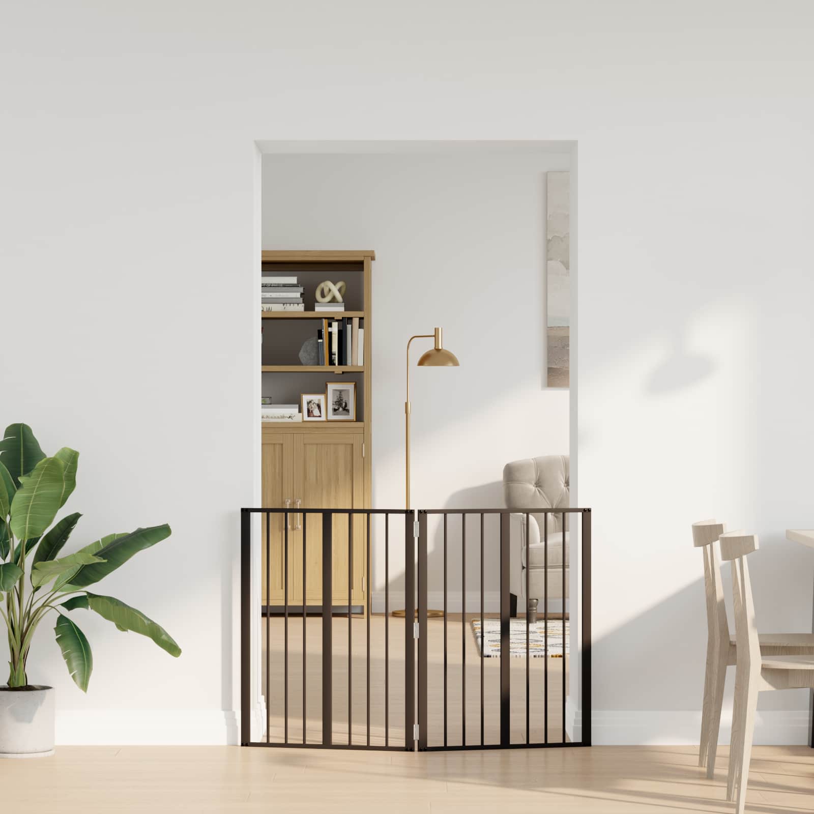 Vrata za pse 2 pcs Crna 60 x 80 cm Cinkani čelik