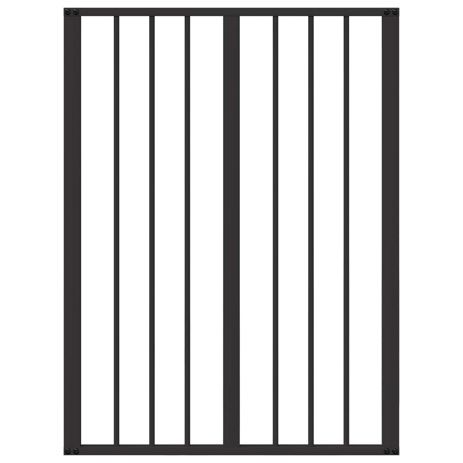 Vrata za pse 6 pcs Crna 60 x 80 cm Cinkani čelik