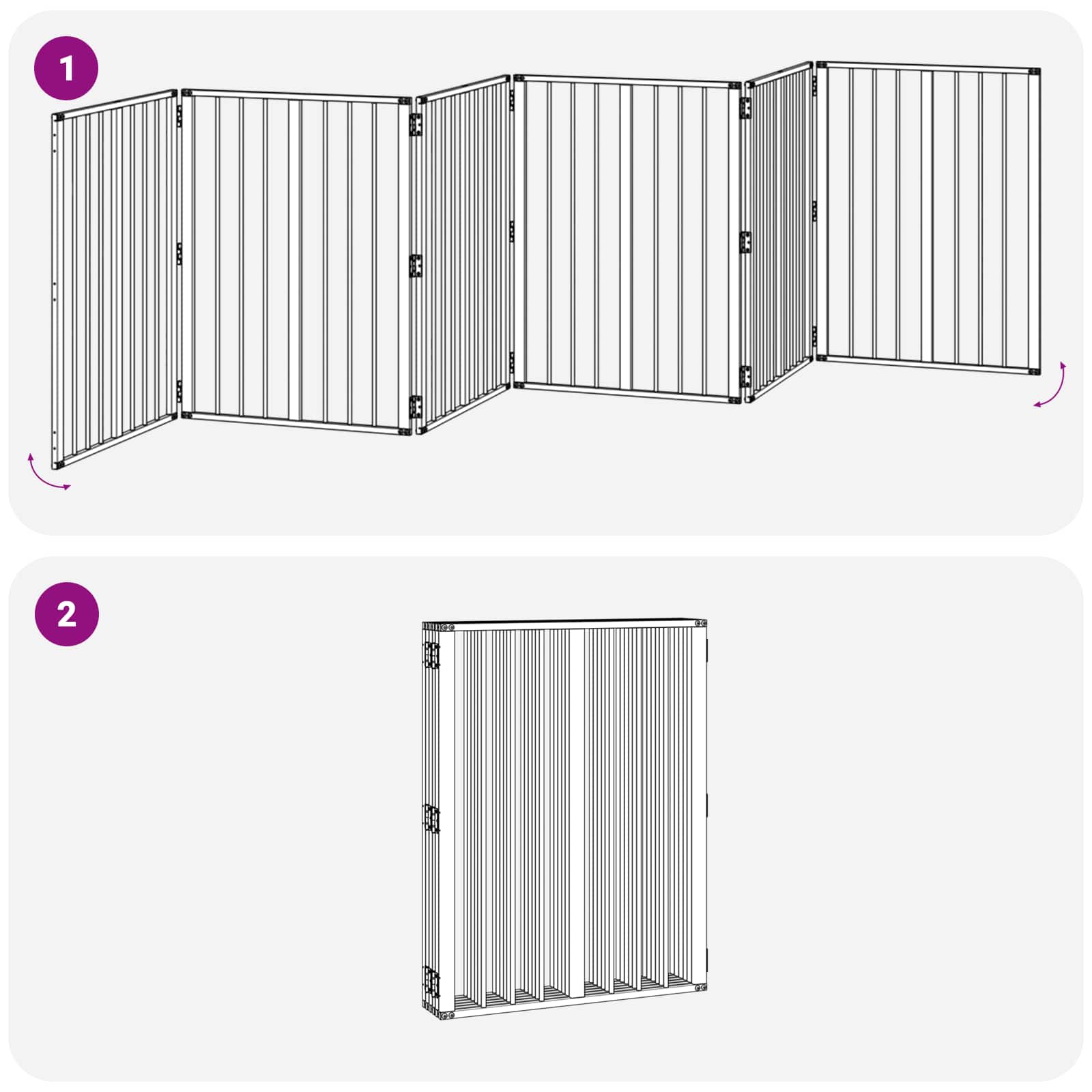 Vrata za pse 6 pcs Crna 60 x 80 cm Cinkani čelik