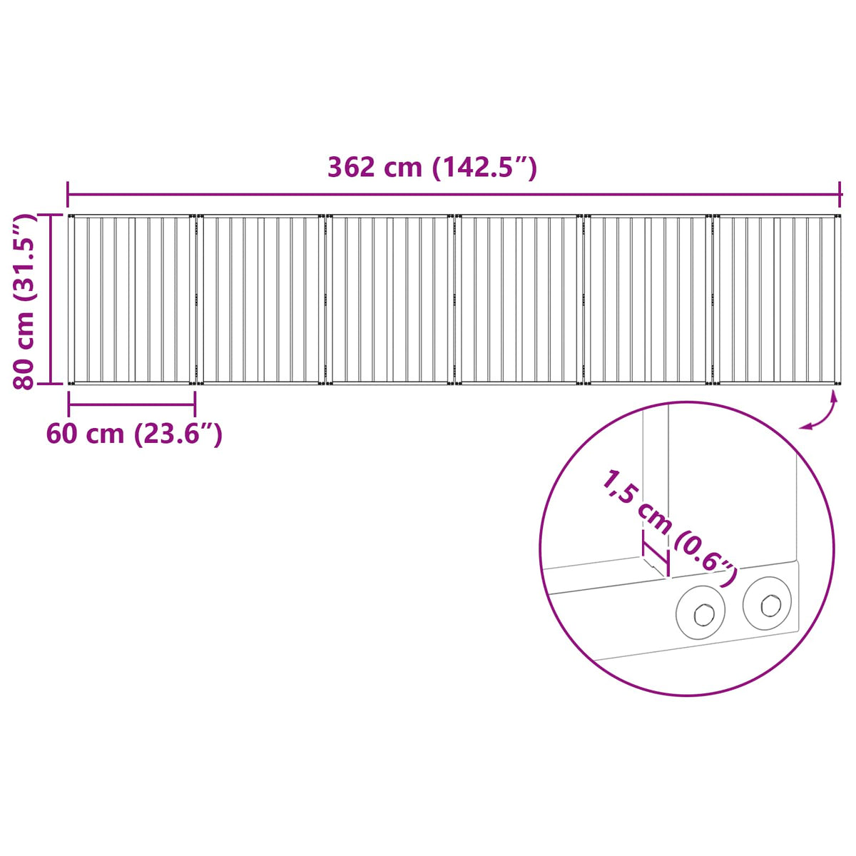 Vrata za pse 6 pcs Crna 60 x 80 cm Cinkani čelik