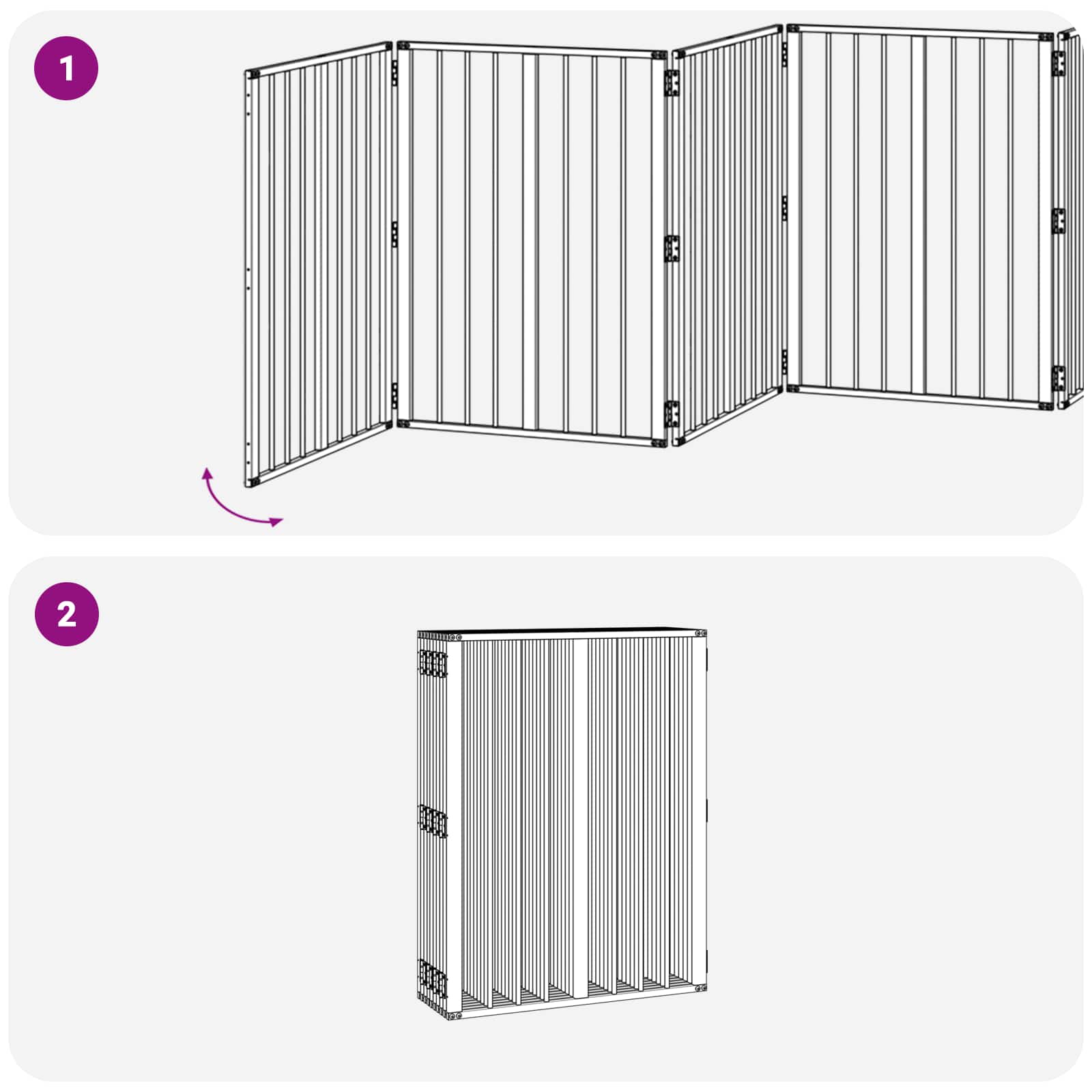 Vrata za pse 10 pcs Crna 60 x 80 cm Cinkani čelik