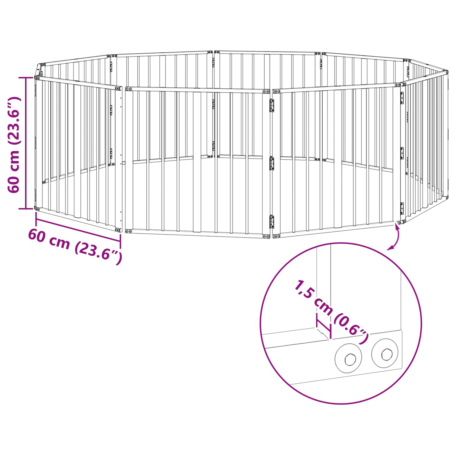 Vrata za pse 10 pcs Crna 60 x 60 cm Cinkani čelik
