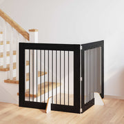 Vrata za pse s postoljem 2 pcs Crni hrast 100 x 100 cm