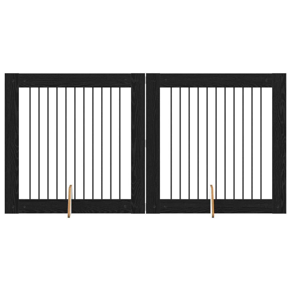 Vrata za pse s postoljem 2 pcs Crni hrast 100 x 100 cm