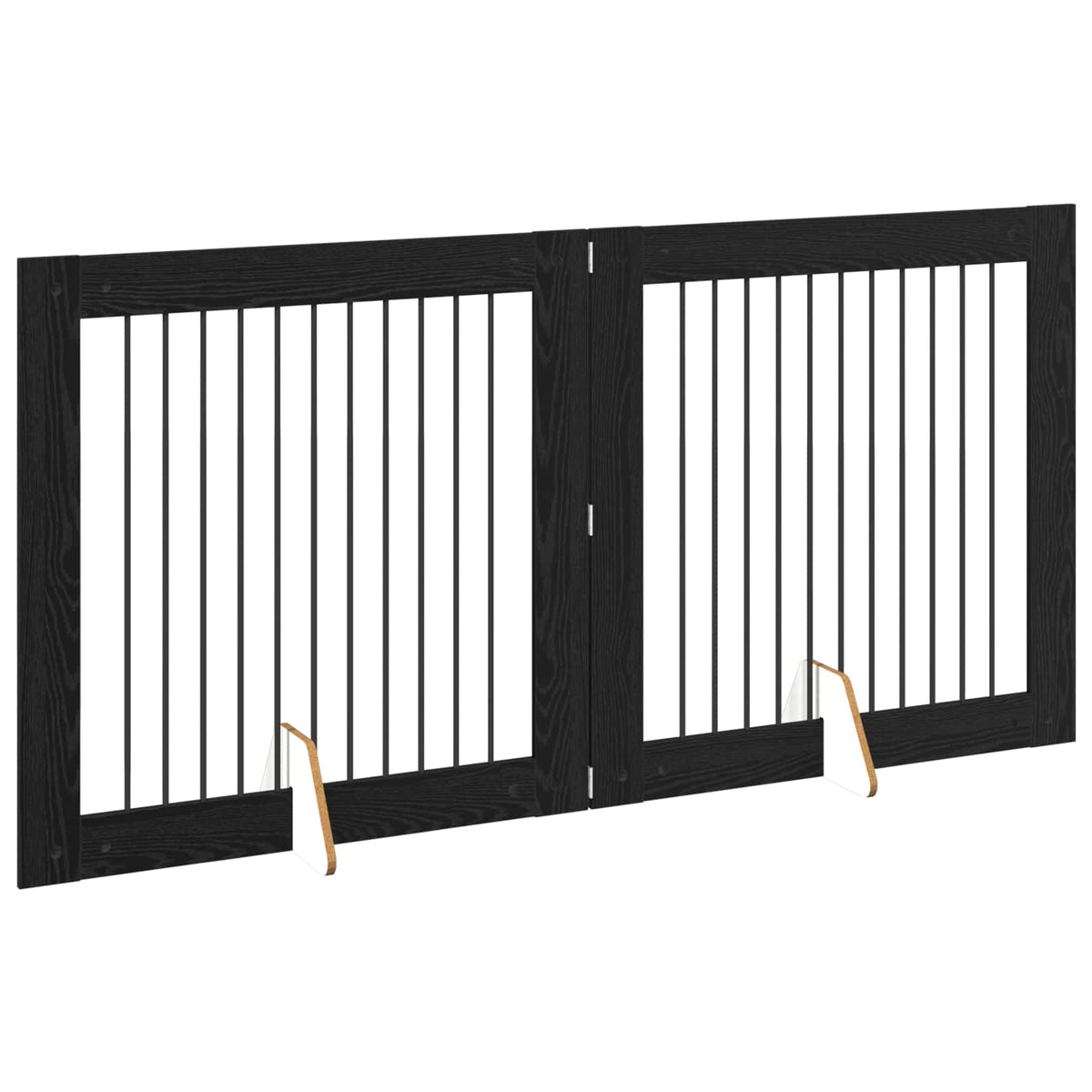 Vrata za pse s postoljem 2 pcs Crni hrast 100 x 100 cm