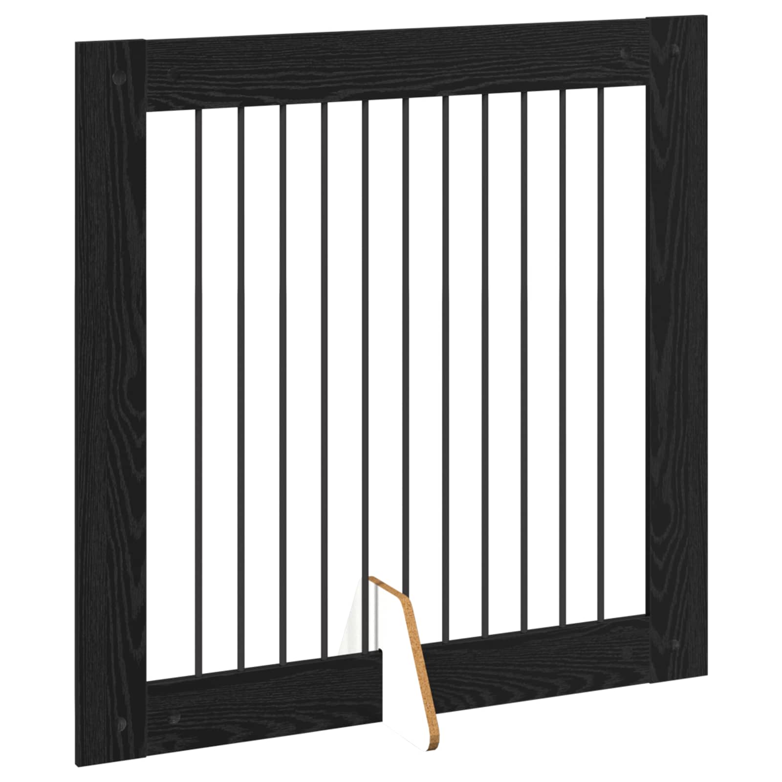 Vrata za pse s postoljem 2 pcs Crni hrast 100 x 100 cm