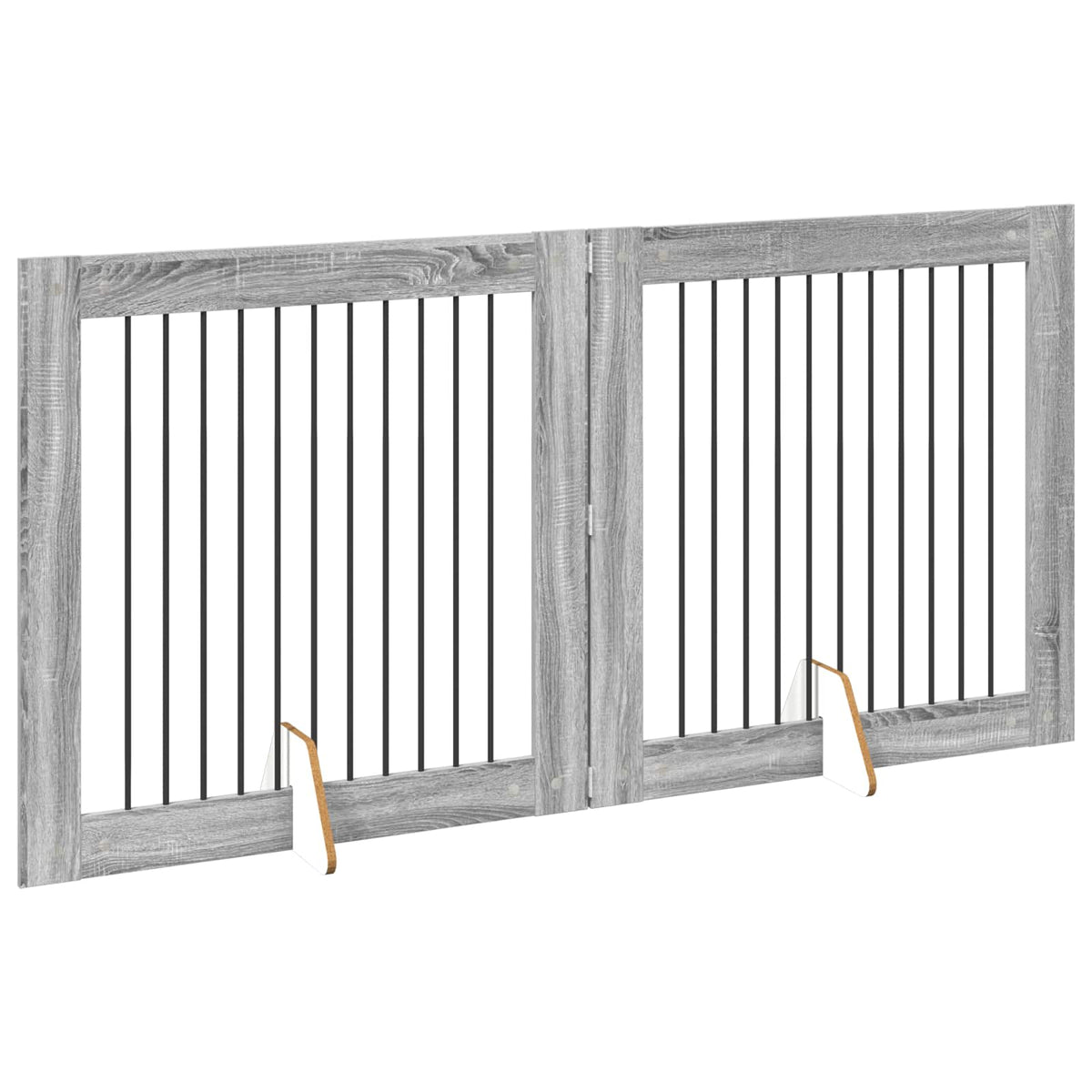 Vrata za pse s postoljem 2 pcs Siva sonoma 100 x 100 cm