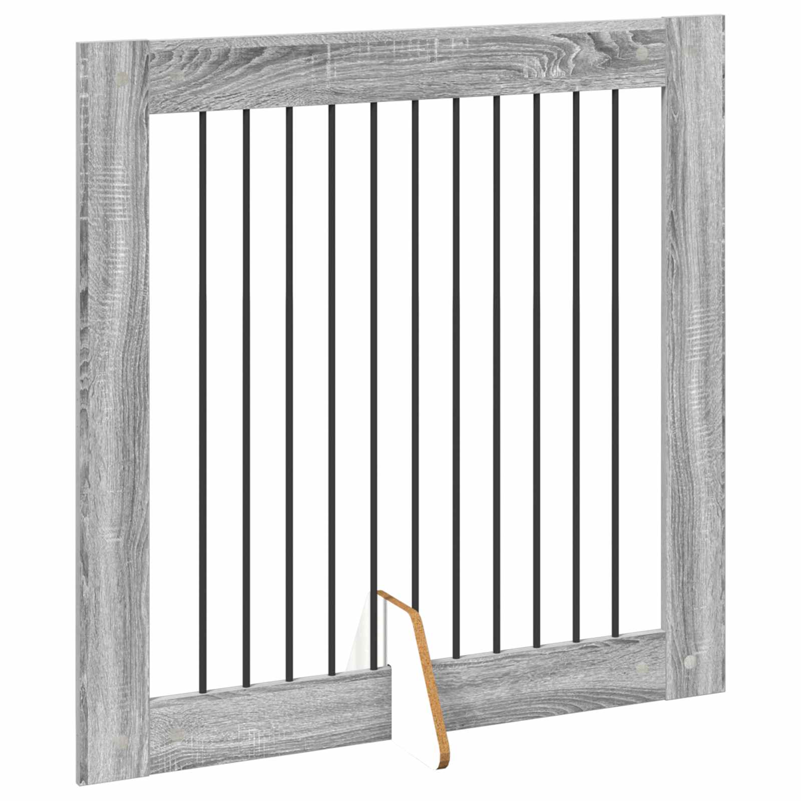 Vrata za pse s postoljem 2 pcs Siva sonoma 100 x 100 cm