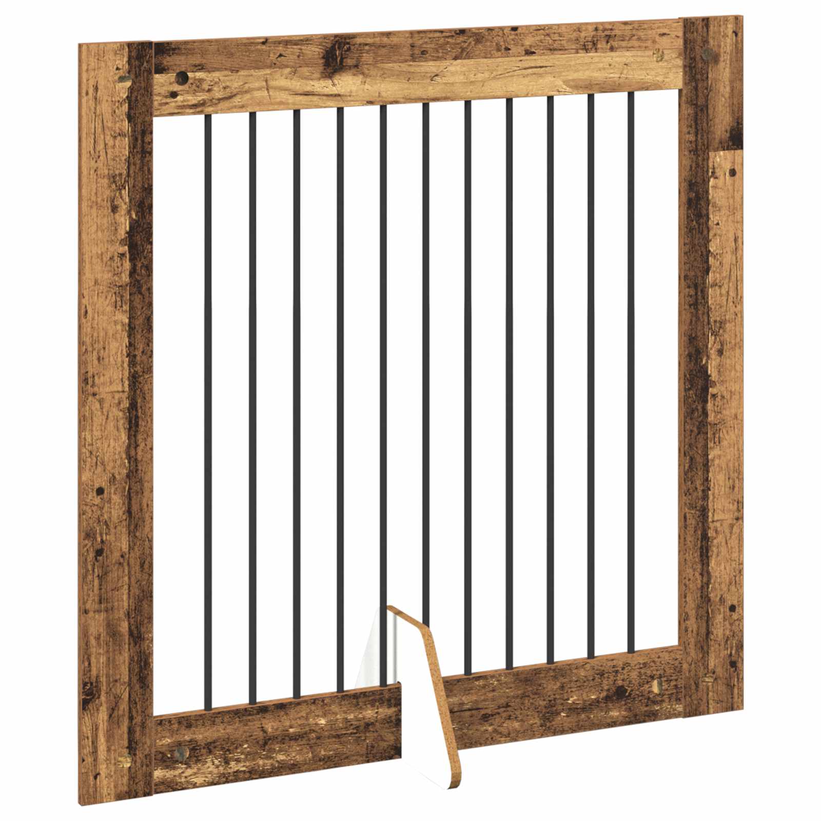 Vrata za pse s postoljem 2 pcs Staro drvo 100 x 100 cm