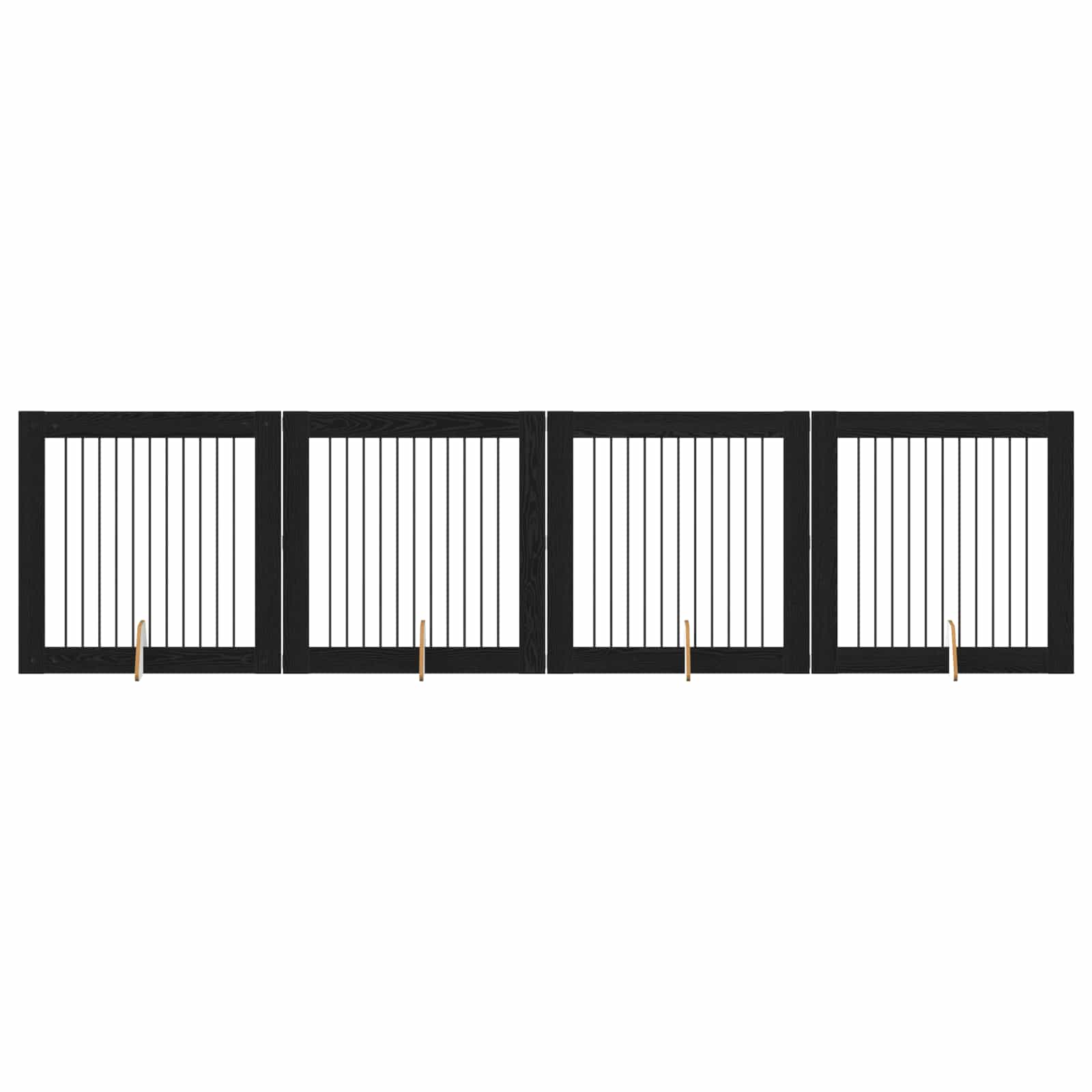 Vrata za pse s postoljem 4 pcs Crni hrast 100 x 100 cm