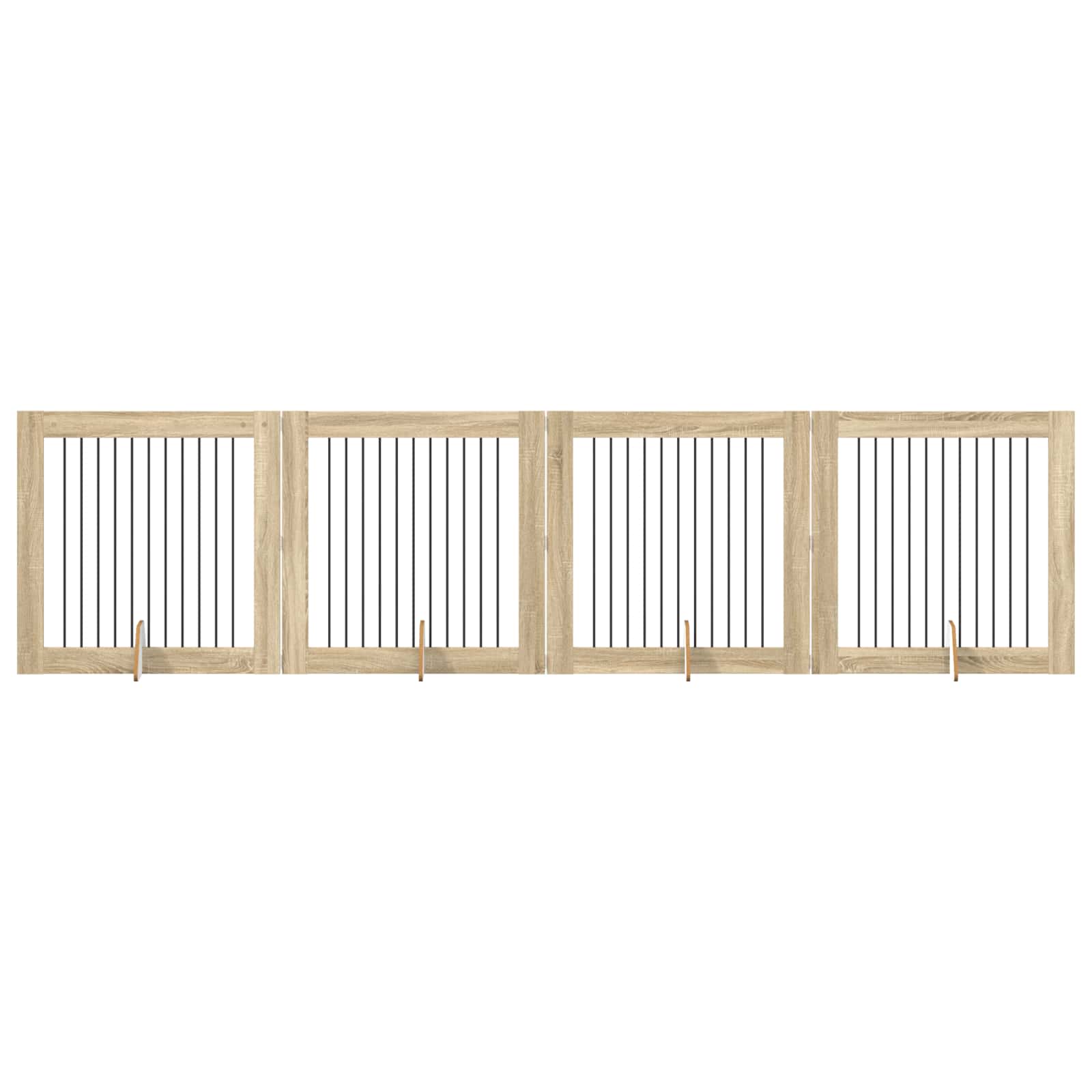 Vrata za pse s postoljem 4 pcs Hrast sonoma 100 x 100 cm