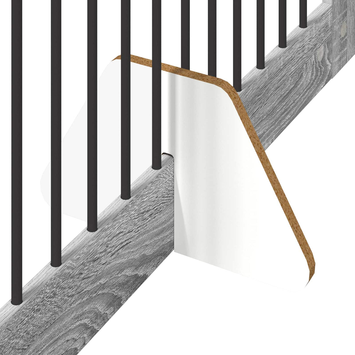 Vrata za pse s postoljem 4 pcs Siva sonoma 100 x 100 cm
