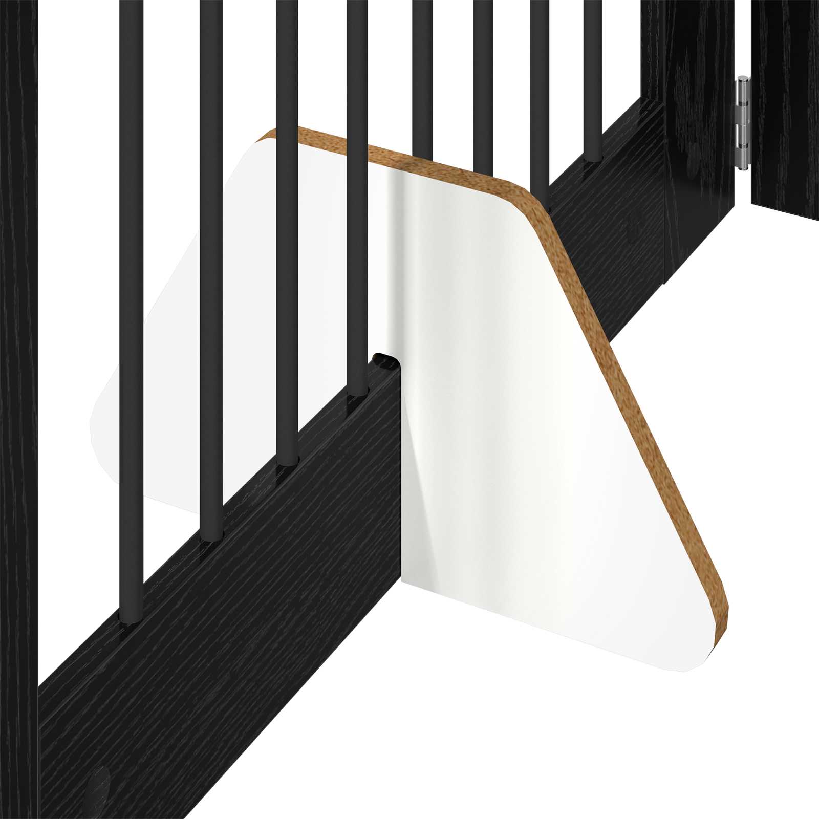 Vrata za pse s postoljem 2 pcs Crni hrast 80 x 100 cm