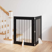 Vrata za pse s postoljem 2 pcs Crni hrast 80 x 100 cm