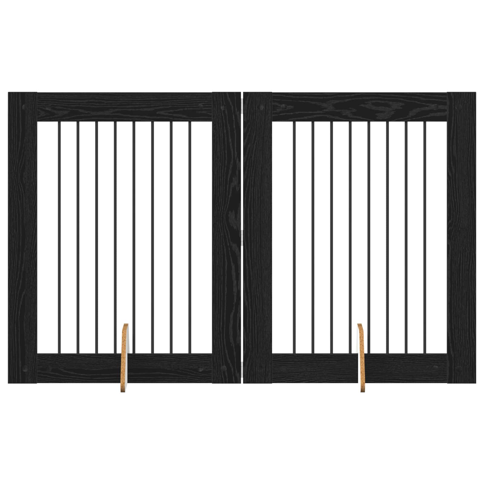 Vrata za pse s postoljem 2 pcs Crni hrast 80 x 100 cm