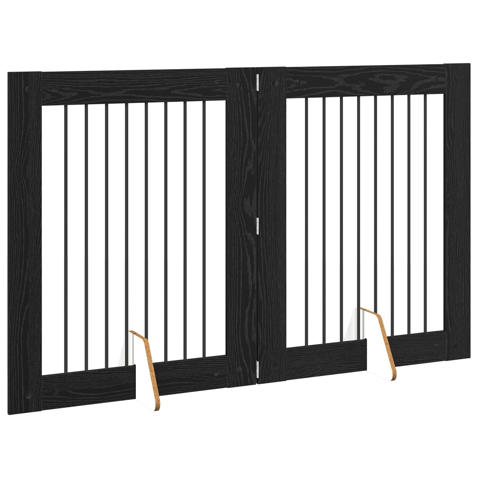 Vrata za pse s postoljem 2 pcs Crni hrast 80 x 100 cm