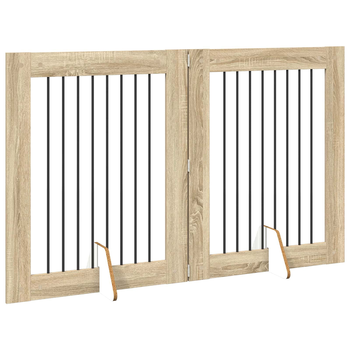 Vrata za pse s postoljem 2 pcs Hrast sonoma 80 x 100 cm