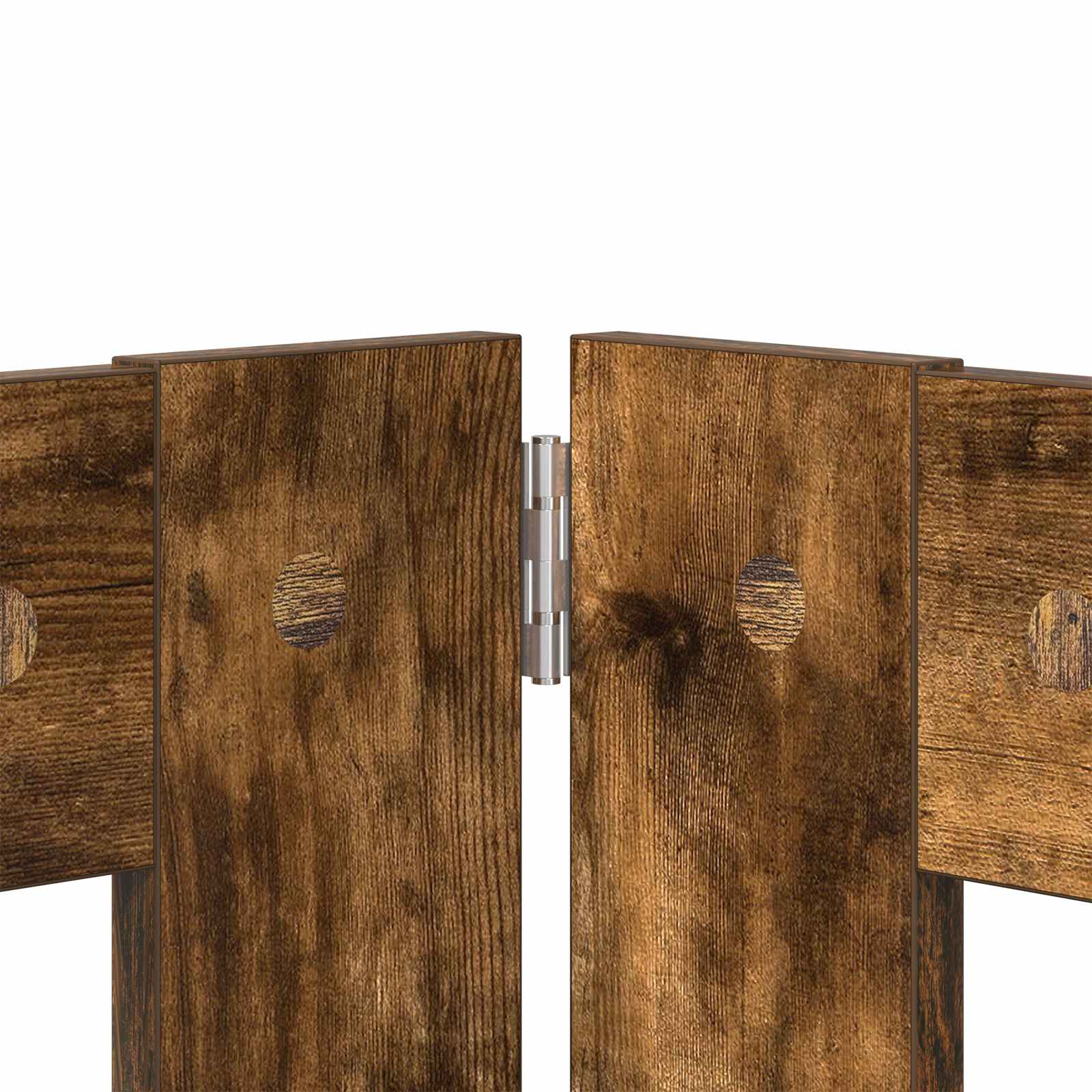 Vrata za pse s postoljem 2 pcs Dimljeni hrast 80 x 100 cm