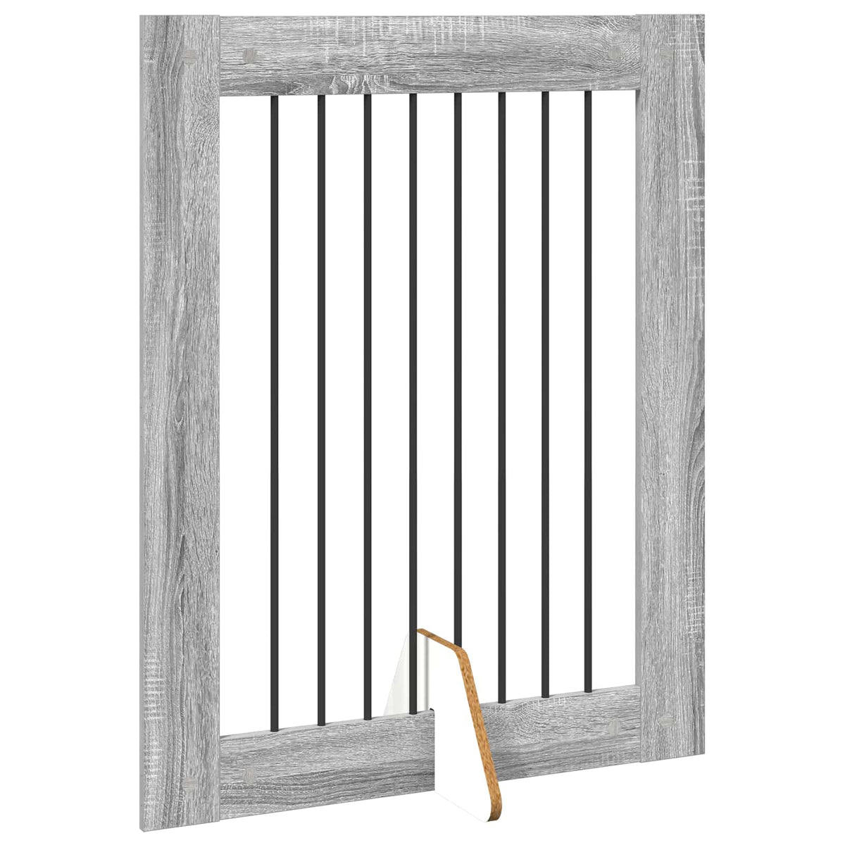 Vrata za pse s postoljem 2 pcs Siva sonoma 80 x 100 cm