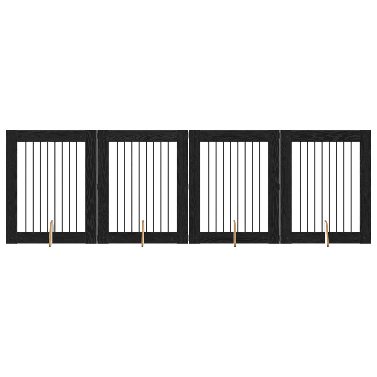 Vrata za pse s postoljem 4 pcs Crni hrast 80 x 100 cm
