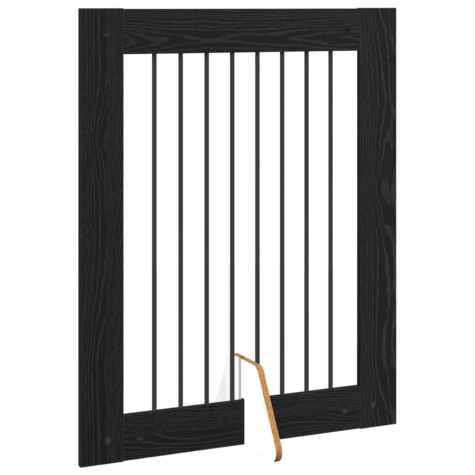 Vrata za pse s postoljem 4 pcs Crni hrast 80 x 100 cm