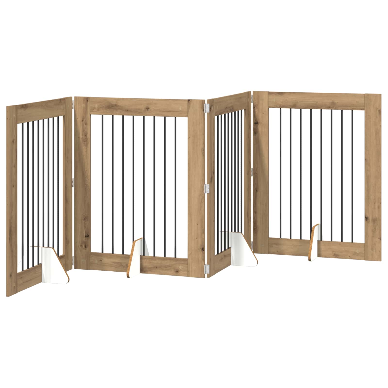 Vrata za pse s postoljem 4 pcs Hrast artisan 80 x 100 cm