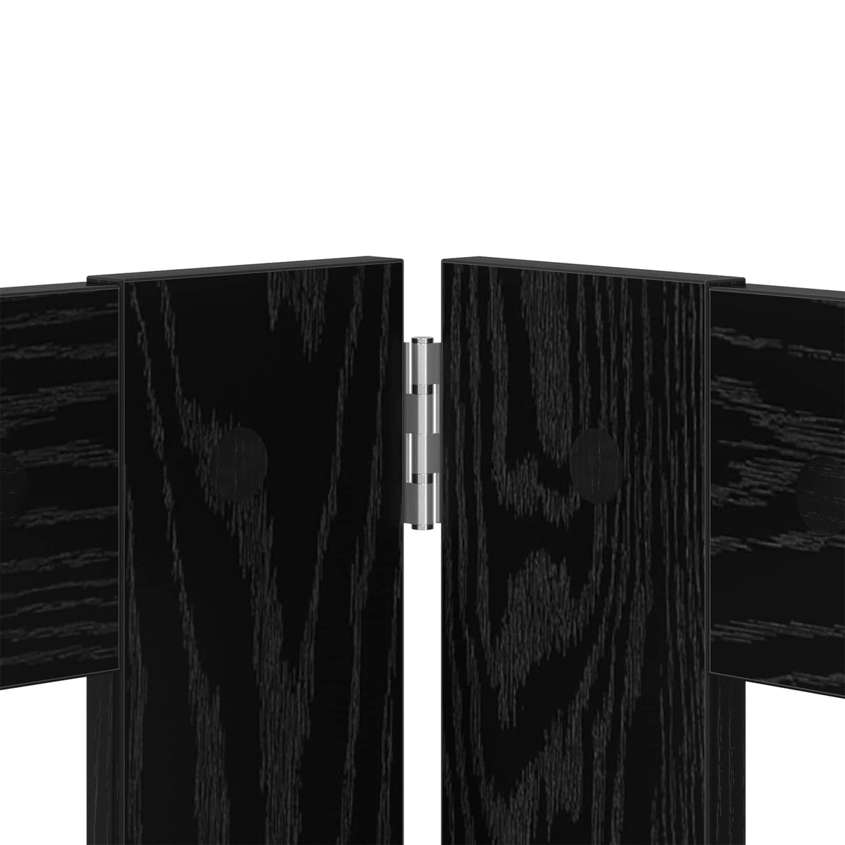 Vrata za pse s postoljem 2 pcs Crni hrast 100 x 80 cm