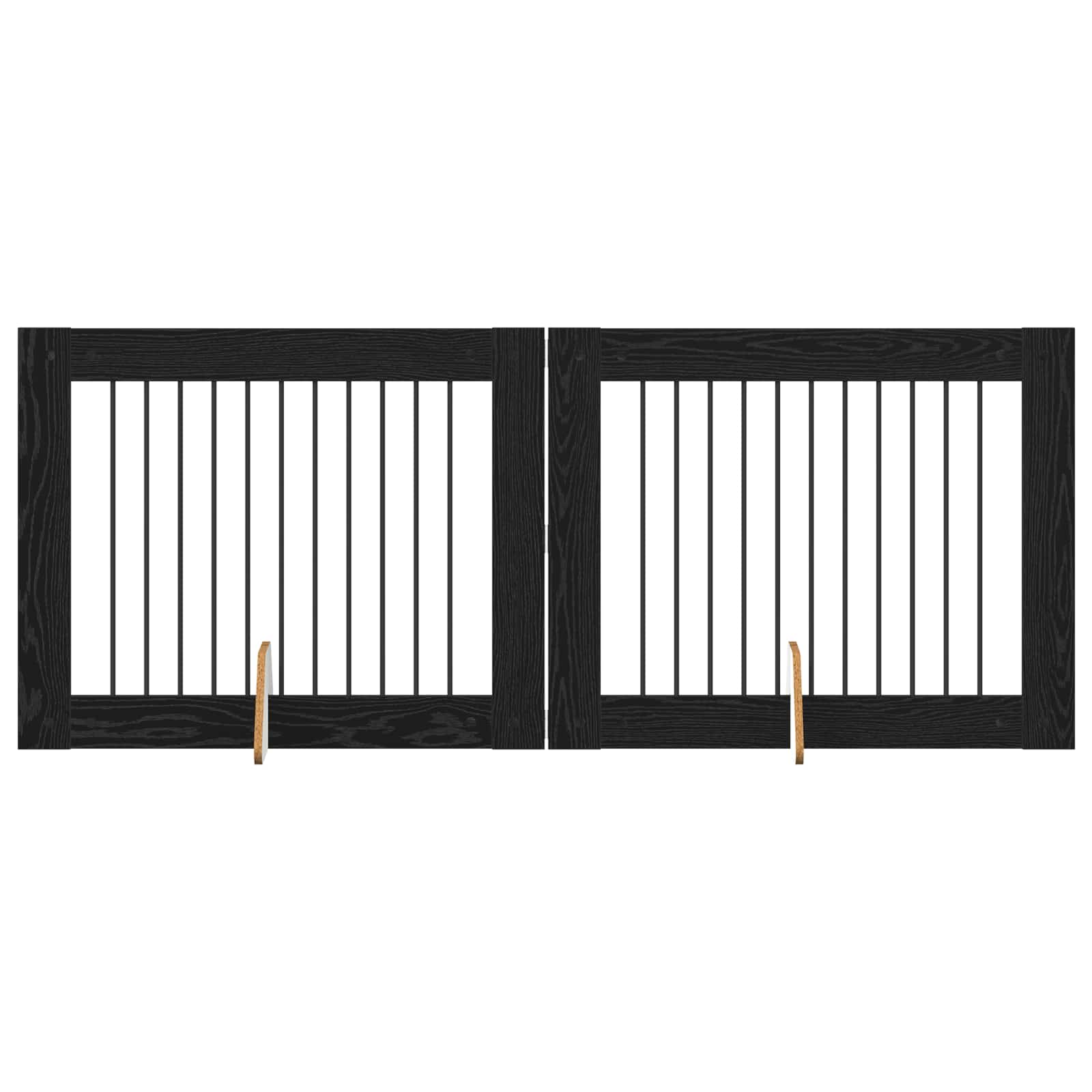 Vrata za pse s postoljem 2 pcs Crni hrast 100 x 80 cm