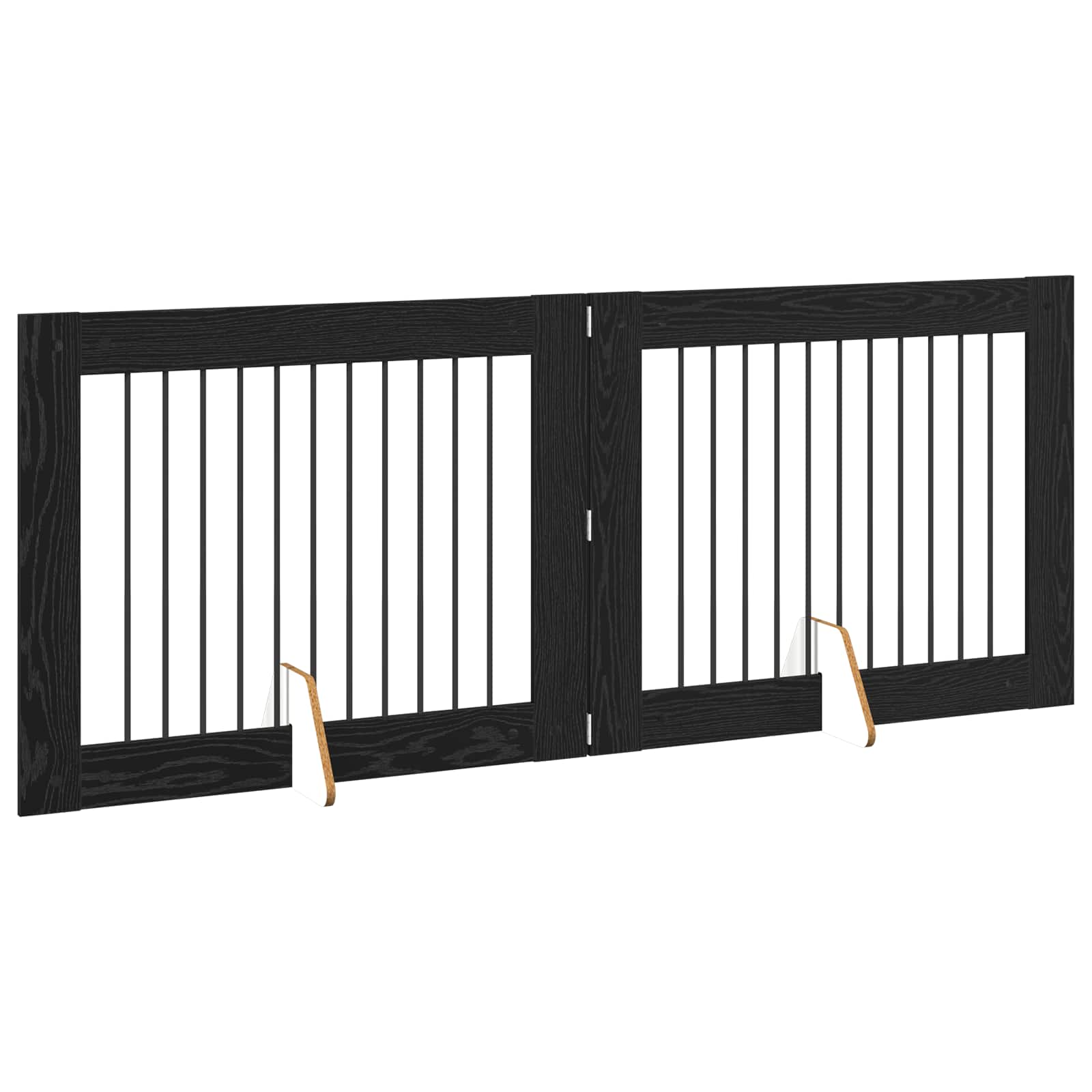 Vrata za pse s postoljem 2 pcs Crni hrast 100 x 80 cm