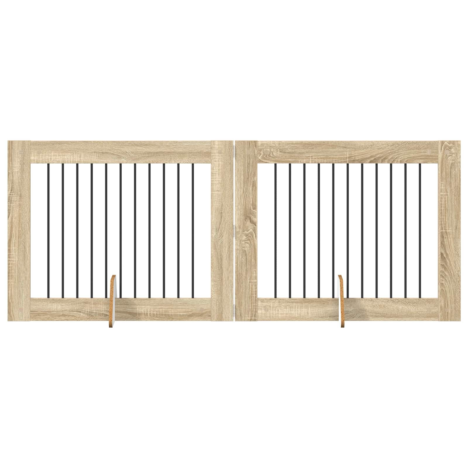 Vrata za pse s postoljem 2 pcs Hrast sonoma 100 x 80 cm